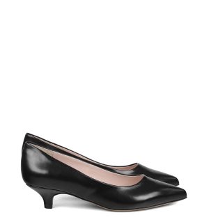 GASSU JESSICA Czarne buty na niskim obcasie - bokiem