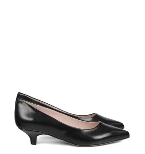 GASSU JESSICA Czarne buty na niskim obcasie - bokiem
