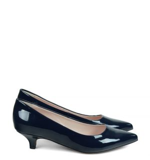 GASSU JESSICA to buty na niskim obcasie granatowe - bokiem