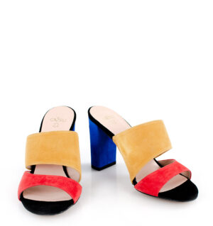 LUNA - Kolorowe klapki na słupku - z przodu