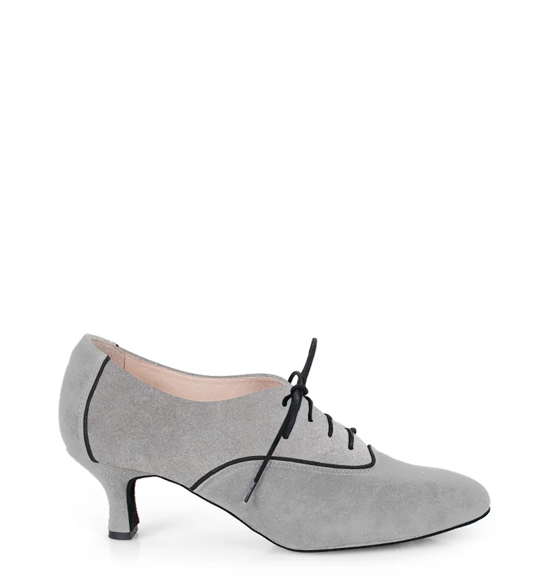 PILAR - Szare buty treningowe do tańca, lamówka czarna