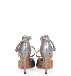 CAMILLA - srebrne szpilki z paskami na krzyż - obrazek 8