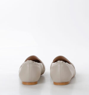 ANITA - beżowe mokasyny licowa skóra - obrazek 3