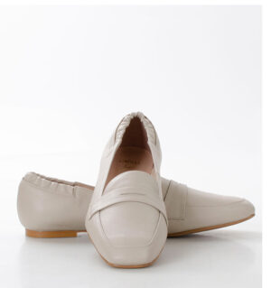 ANITA - beżowe mokasyny licowa skóra - obrazek 5