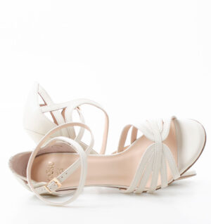 CONSUELA - kremowe sandałki do tańca - obrazek 4
