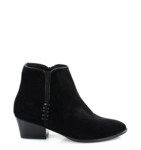 taylor1-black TAYLOR - czarne botki na niewysokim obcasie - bokiem